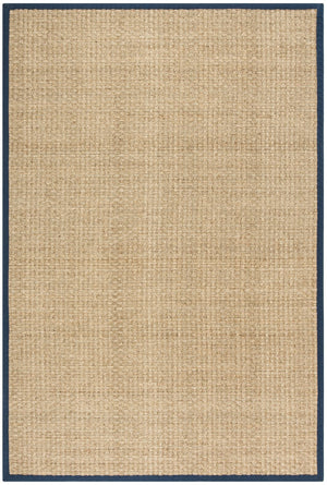 Safavieh Nf Power Loomed Seagrass Area Rug - Timeless Elegance For Any Space With Durable, Luxurious Comfort Natural ,Navy Blue Seagrass Nf114e-68