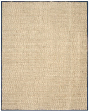 Safavieh Nf Power Loomed Seagrass Area Rug - Timeless Elegance For Any Space With Durable, Luxurious Comfort Natural ,Navy Blue Seagrass Nf114e-68