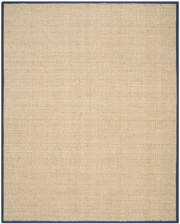 Safavieh Nf Power Loomed Seagrass Area Rug - Timeless Elegance For Any Space With Durable, Luxurious Comfort Natural ,Navy Blue Seagrass Nf114e-68