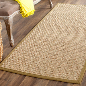 Safavieh Nf Elegant Seagrass Area Rug - Durable Power-loomed Design For Timeless Style And Comfort Natural ,Olive Seagrass Nf114g-1115