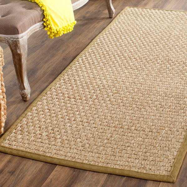 Safavieh Nf Elegant Seagrass Area Rug - Durable Power-loomed Design For Timeless Style And Comfort Natural ,Olive Seagrass Nf114g-1115