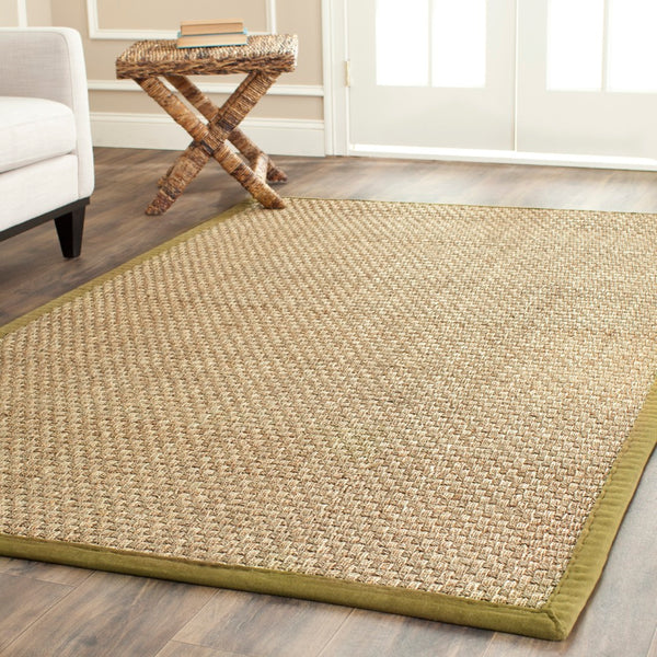 Safavieh Nf Elegant Seagrass Area Rug - Durable Power-loomed Design For Timeless Style And Comfort Natural ,Olive Seagrass Nf114g-1115