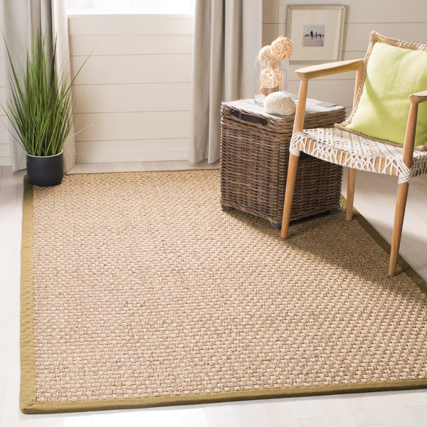 Safavieh Nf Elegant Seagrass Area Rug - Durable Power-loomed Design For Timeless Style And Comfort Natural ,Olive Seagrass Nf114g-1115