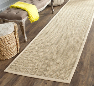 Safavieh Nf Herringbone Seagrass Area Rug 6' X 8' – Eco-friendly Beige Border, Luxurious Texture, Timeless Charm Natural ,Beige Seagrass Nf115a-68