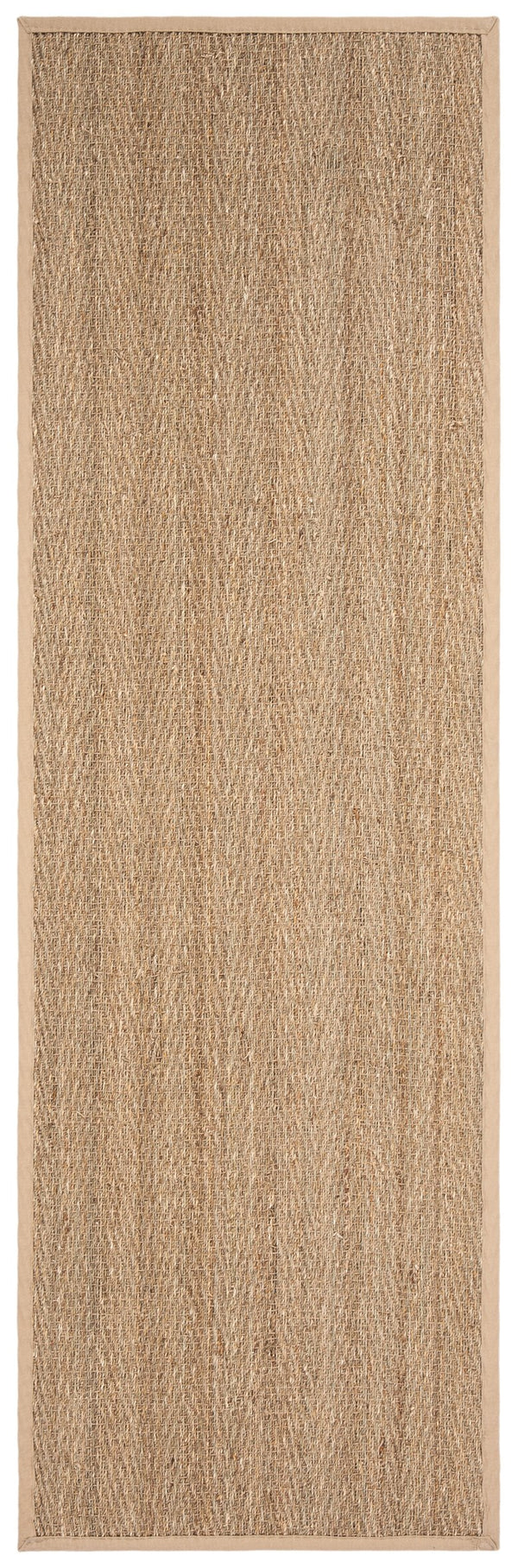 Safavieh Nf Herringbone Seagrass Area Rug 6' X 8' – Eco-friendly Beige Border, Luxurious Texture, Timeless Charm Natural ,Beige Seagrass Nf115a-68