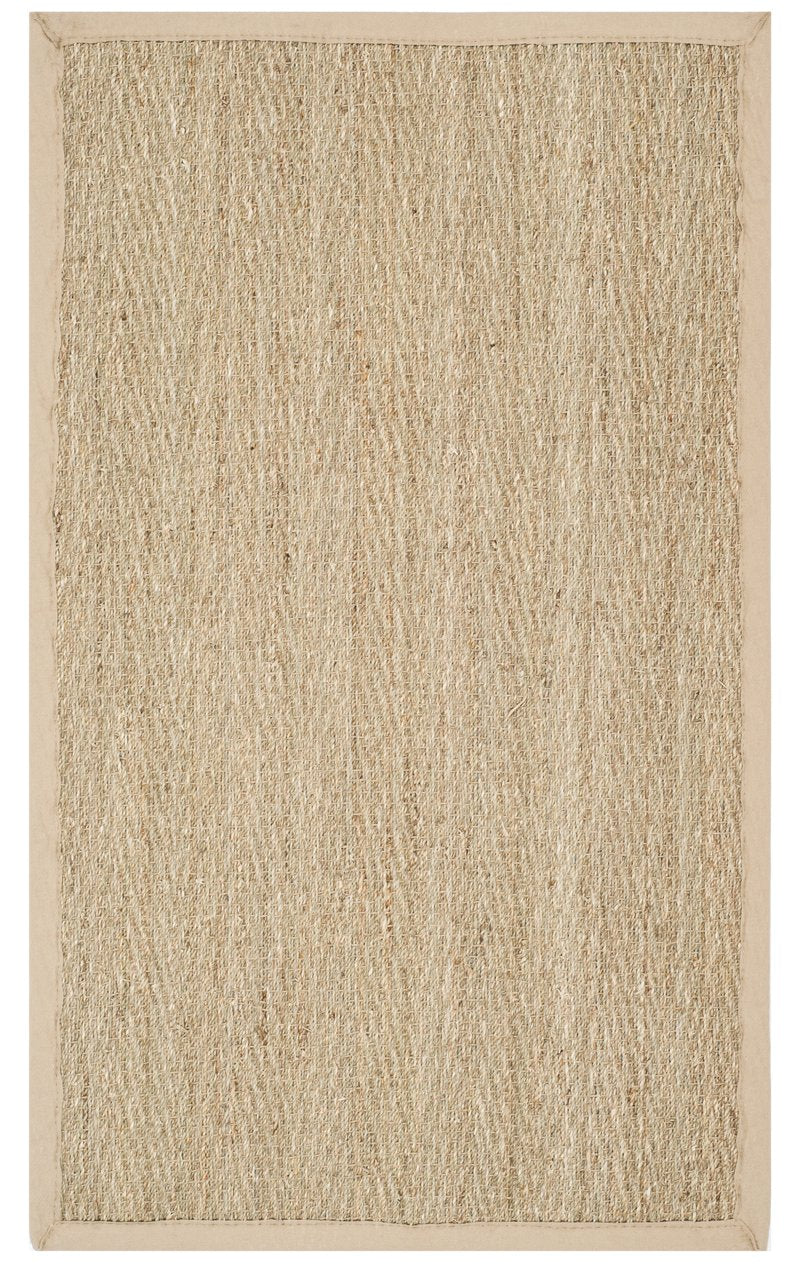 Safavieh Nf Herringbone Seagrass Area Rug 6' X 8' – Eco-friendly Beige Border, Luxurious Texture, Timeless Charm Natural ,Beige Seagrass Nf115a-68