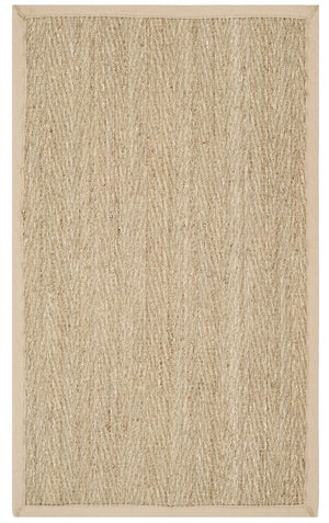 Safavieh Nf Herringbone Seagrass Area Rug 6' X 8' – Eco-friendly Beige Border, Luxurious Texture, Timeless Charm Natural ,Beige Seagrass Nf115a-68