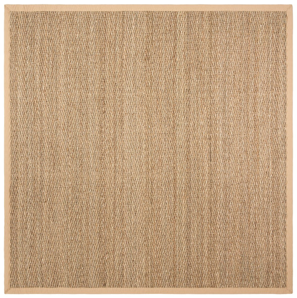 Safavieh Nf Herringbone Seagrass Area Rug 6' X 8' – Eco-friendly Beige Border, Luxurious Texture, Timeless Charm Natural ,Beige Seagrass Nf115a-68