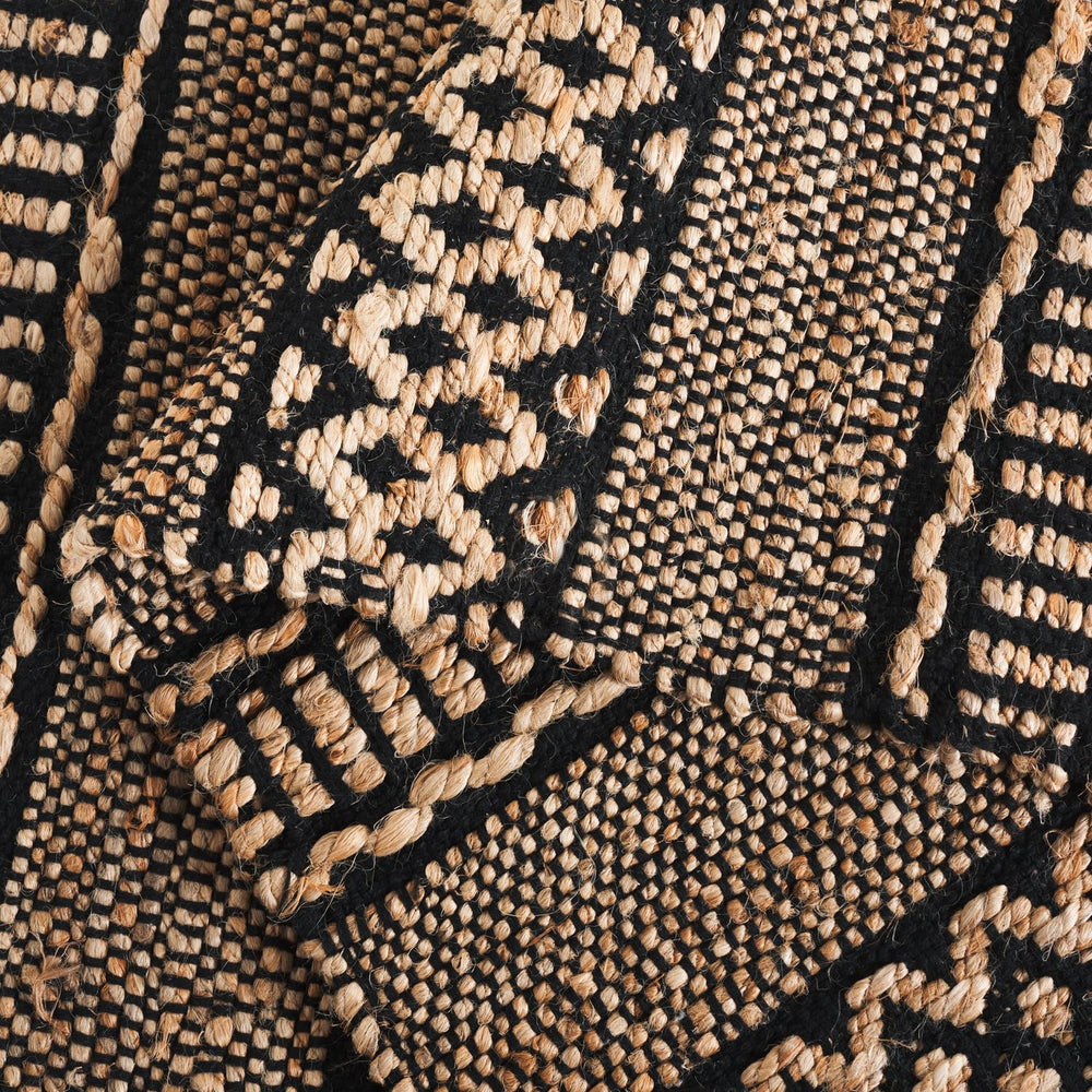 Safavieh Natural 5' X 8' Area Rug – Elegant Jute & Cotton Blend In Versatile Natural/Black For Timeless Style Natural ,Black 50% Jute,50% Cotton Nf123z-5