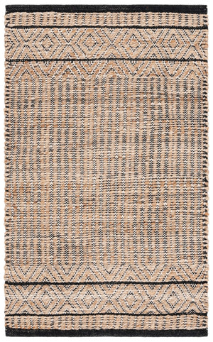 Safavieh Natural Fiber Ivory Area Rug – Handcrafted Jute & Cotton Blend For Earthy Elegance In Your Home Natural ,Black 70% Jute,30% Cotton Nf126z-4