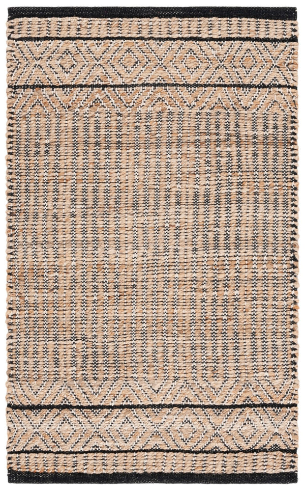 Safavieh Natural Fiber Ivory Area Rug – Handcrafted Jute & Cotton Blend For Earthy Elegance In Your Home Natural ,Black 70% Jute,30% Cotton Nf126z-4