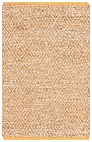 Safavieh Natural Fiber Area Rug - Elegant Ivory Design, Luxuriously Soft, Handcrafted In India For Timeless Style Natural ,Yellow 70% Jute,30% Cotton Nf127c-29