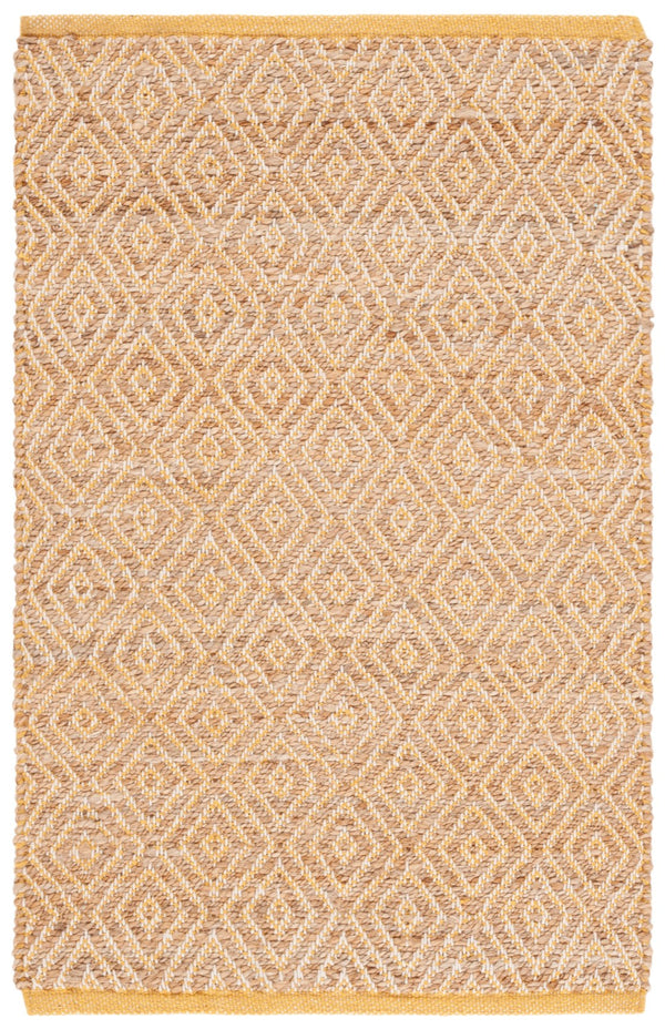 Safavieh Natural Fiber Area Rug - Elegant Ivory Design, Luxuriously Soft, Handcrafted In India For Timeless Style Natural ,Yellow 70% Jute,30% Cotton Nf127c-29