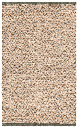 Safavieh Natural Fiber Area Rug - Elegant Ivory Design, Luxuriously Soft, Handcrafted In India For Timeless Style Natural ,Green 70% Jute,30% Cotton Nf127y-29