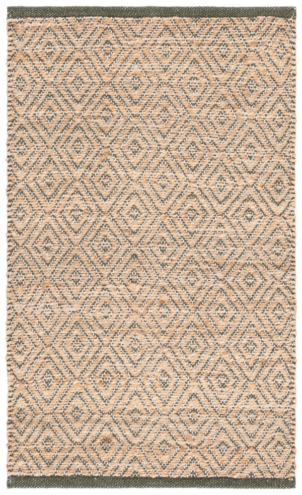 Safavieh Natural Fiber Area Rug - Elegant Ivory Design, Luxuriously Soft, Handcrafted In India For Timeless Style Natural ,Green 70% Jute,30% Cotton Nf127y-29