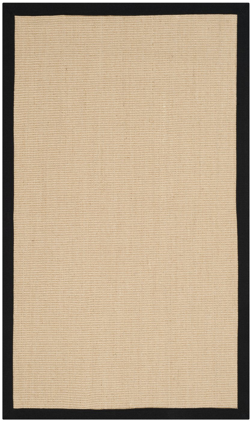 Safavieh Nf Timeless Elegance Sisal Area Rug - Durable, Chic Design For Modern Home Decor And Comfort Beige ,Black Sisal Pile Nf131a-10