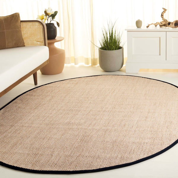 Safavieh Nf Elegant Sisal Area Rug - Versatile Comfort & Timeless Style For Your Living Space Décor Maize ,Black Sisal Pile Nf141a-57