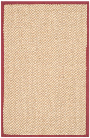 Safavieh Nf Elegant Sisal Area Rug - Versatile Comfort & Timeless Style For Your Living Space Décor Maize ,Burgundy Sisal Pile Nf141d-4sq