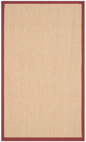 Safavieh Nf Elegant Sisal Area Rug - Versatile Comfort & Timeless Style For Your Living Space Décor Maize ,Burgundy Sisal Pile Nf141d-4sq