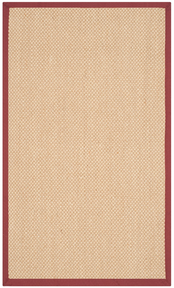 Safavieh Nf Elegant Sisal Area Rug - Versatile Comfort & Timeless Style For Your Living Space Décor Maize ,Burgundy Sisal Pile Nf141d-4sq