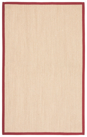 Safavieh Nf Elegant Sisal Area Rug - Versatile Comfort & Timeless Style For Your Living Space Décor Maize ,Burgundy Sisal Pile Nf141d-4sq