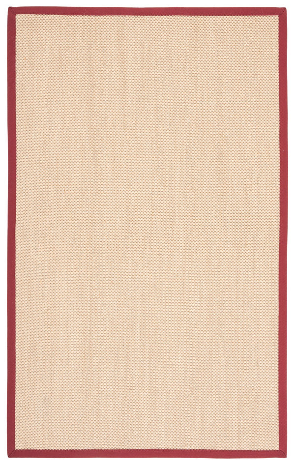 Safavieh Nf Elegant Sisal Area Rug - Versatile Comfort & Timeless Style For Your Living Space Décor Maize ,Burgundy Sisal Pile Nf141d-4sq