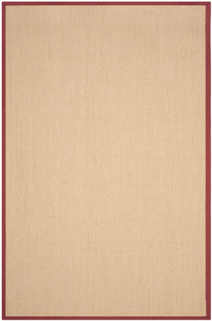 Safavieh Nf Elegant Sisal Area Rug - Versatile Comfort & Timeless Style For Your Living Space Décor Maize ,Burgundy Sisal Pile Nf141d-4sq