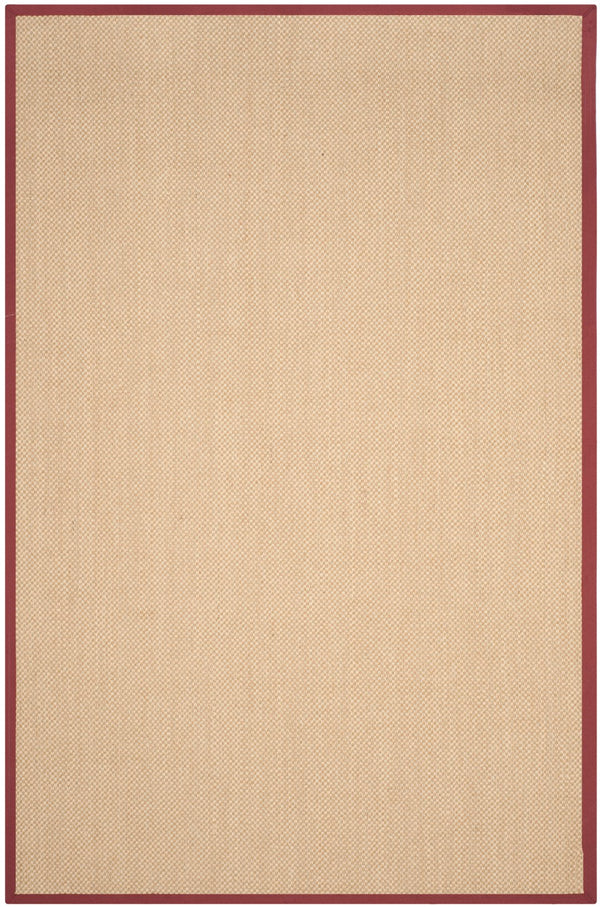 Safavieh Nf Elegant Sisal Area Rug - Versatile Comfort & Timeless Style For Your Living Space Décor Maize ,Burgundy Sisal Pile Nf141d-4sq