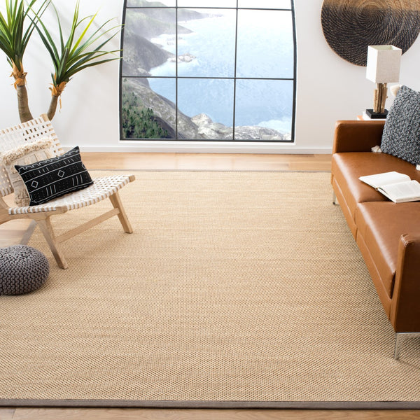 Safavieh Nf Elegant Sisal Area Rug - Versatile Comfort & Timeless Style For Your Living Space Décor Maize ,Grey Sisal Pile Nf141g-8sq