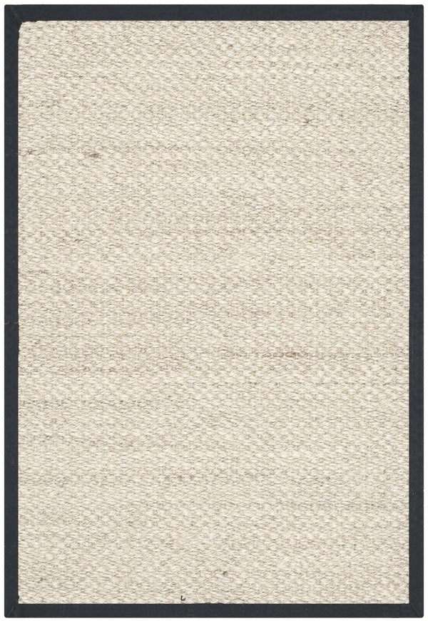 Safavieh Nf Elegant Black And Natural Fiber Area Rug - Luxurious Power-loomed Design For Modern Interiors Marble ,Black Sisal Pile Nf143a-3sq