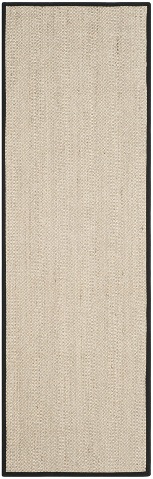 Safavieh Nf Elegant Black And Natural Fiber Area Rug - Luxurious Power-loomed Design For Modern Interiors Marble ,Black Sisal Pile Nf143a-3sq
