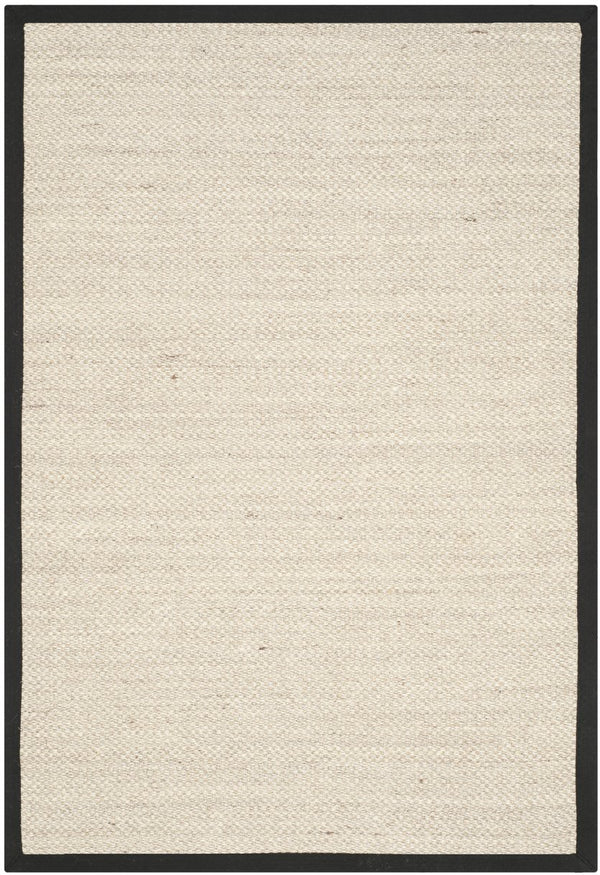 Safavieh Nf Elegant Black And Natural Fiber Area Rug - Luxurious Power-loomed Design For Modern Interiors Marble ,Black Sisal Pile Nf143a-3sq