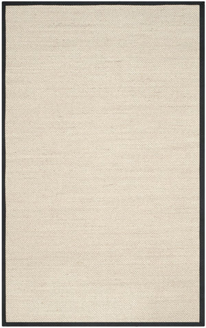Safavieh Nf Elegant Black And Natural Fiber Area Rug - Luxurious Power-loomed Design For Modern Interiors Marble ,Black Sisal Pile Nf143a-3sq