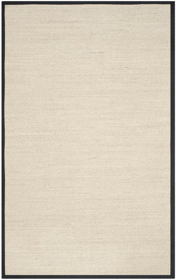 Safavieh Nf Elegant Black And Natural Fiber Area Rug - Luxurious Power-loomed Design For Modern Interiors Marble ,Black Sisal Pile Nf143a-3sq