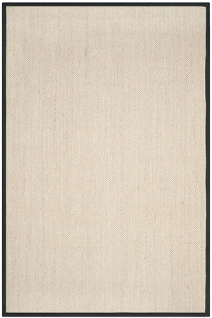 Safavieh Nf Elegant Black And Natural Fiber Area Rug - Luxurious Power-loomed Design For Modern Interiors Marble ,Black Sisal Pile Nf143a-3sq