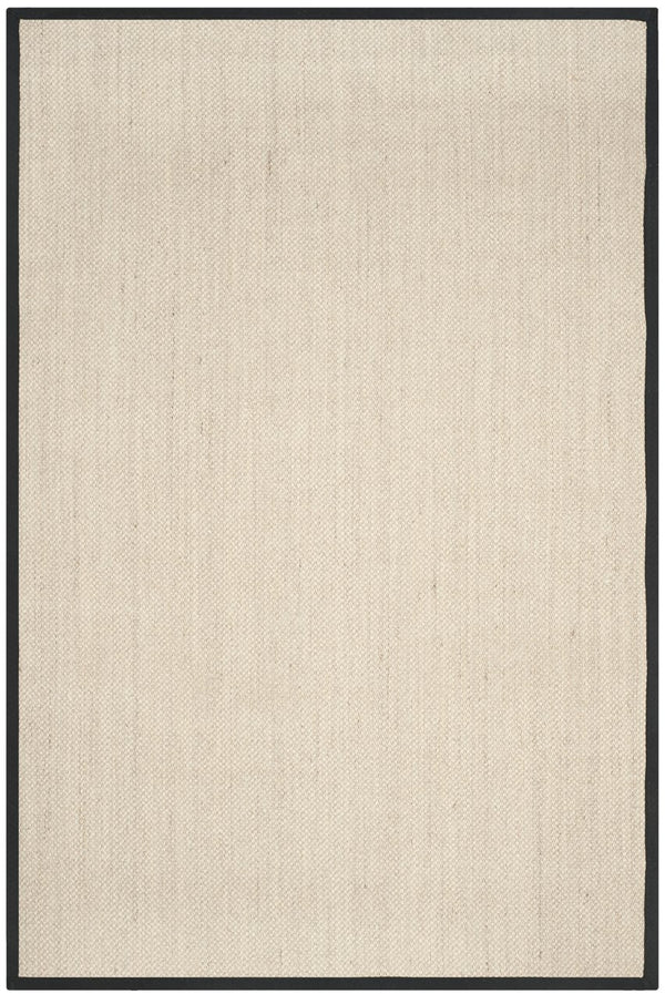 Safavieh Nf Elegant Black And Natural Fiber Area Rug - Luxurious Power-loomed Design For Modern Interiors Marble ,Black Sisal Pile Nf143a-3sq