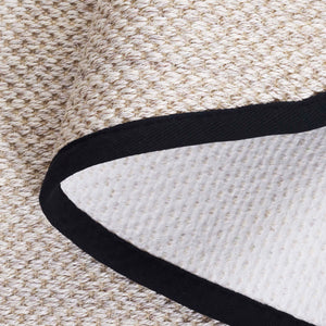 Safavieh Nf Elegant Black And Natural Fiber Area Rug - Luxurious Power-loomed Design For Modern Interiors Marble ,Black Sisal Pile Nf143a-3sq