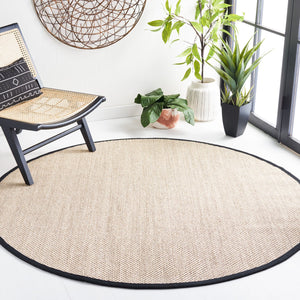 Safavieh Nf Elegant Black And Natural Fiber Area Rug - Luxurious Power-loomed Design For Modern Interiors Marble ,Black Sisal Pile Nf143a-3sq