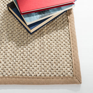 Safavieh Nf Elegant Black And Natural Fiber Area Rug - Luxurious Power-loomed Design For Modern Interiors Marble ,Linen Sisal Pile Nf143b-68