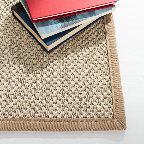 Safavieh Nf Elegant Black And Natural Fiber Area Rug - Luxurious Power-loomed Design For Modern Interiors Marble ,Linen Sisal Pile Nf143b-68