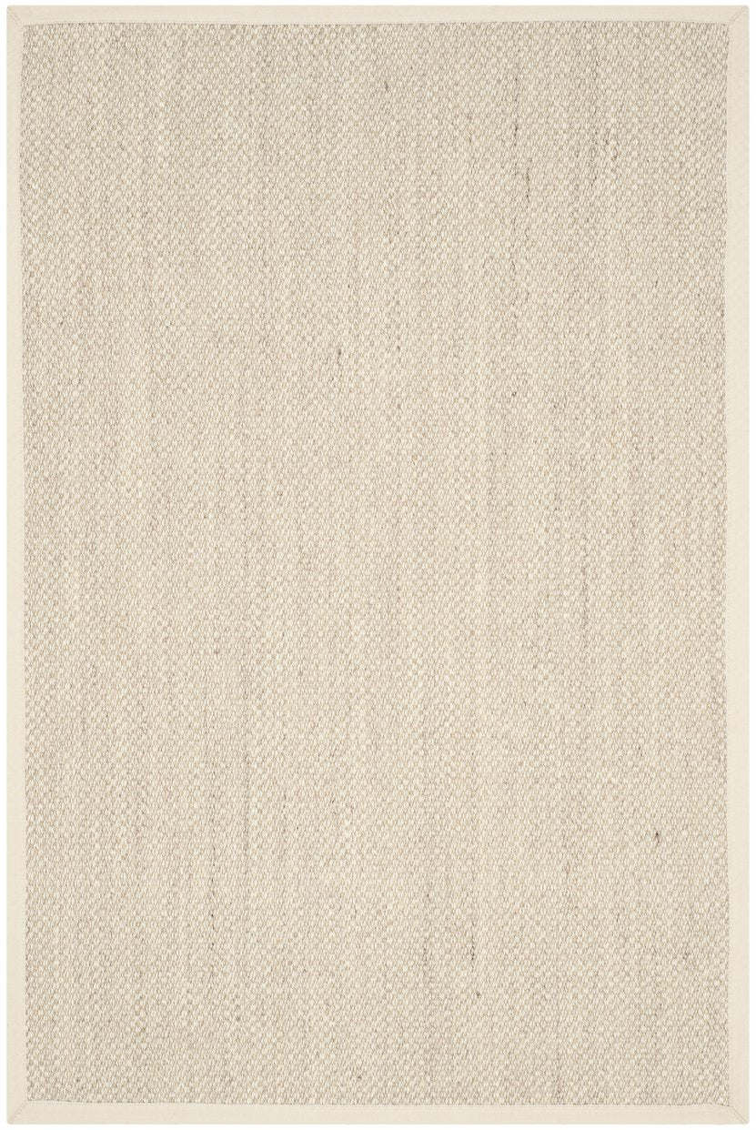 Safavieh Nf Elegant Black And Natural Fiber Area Rug - Luxurious Power-loomed Design For Modern Interiors Marble ,Beige Sisal Pile Nf143c-68