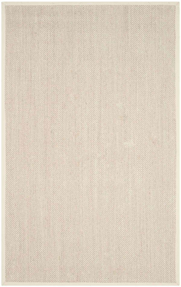 Safavieh Nf Elegant Black And Natural Fiber Area Rug - Luxurious Power-loomed Design For Modern Interiors Marble ,Beige Sisal Pile Nf143c-68