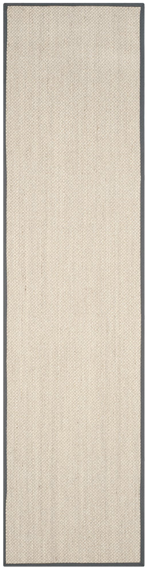 Safavieh Nf Elegant Black And Natural Fiber Area Rug - Luxurious Power-loomed Design For Modern Interiors Marble ,Dark Grey Sisal Pile Nf143d-3r