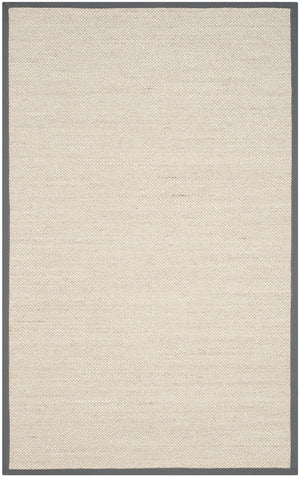 Safavieh Nf Elegant Black And Natural Fiber Area Rug - Luxurious Power-loomed Design For Modern Interiors Marble ,Dark Grey Sisal Pile Nf143d-3r