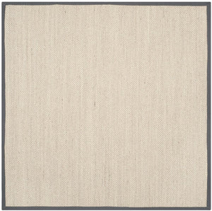 Safavieh Nf Elegant Black And Natural Fiber Area Rug - Luxurious Power-loomed Design For Modern Interiors Marble ,Dark Grey Sisal Pile Nf143d-3r