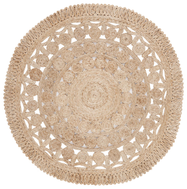 Safavieh Natural Elegance 3' Round Area Rug - Handcrafted Jute For A Chic, Earthy Home Décor Upgrade! Natural Jute Nf174a-3r
