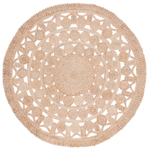 Safavieh Natural Elegance 3' Round Area Rug - Handcrafted Jute For A Chic, Earthy Home Décor Upgrade! Natural Jute Nf174a-3r