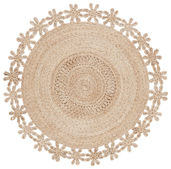 Safavieh Natural Fiber Round Jute Area Rug - Exquisite Flat Weave Craftsmanship For Sustainable Elegance Natural Jute Nf176a-4r