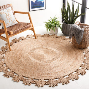 Safavieh Natural Fiber Round Jute Area Rug - Exquisite Flat Weave Craftsmanship For Sustainable Elegance Natural Jute Nf176a-4r