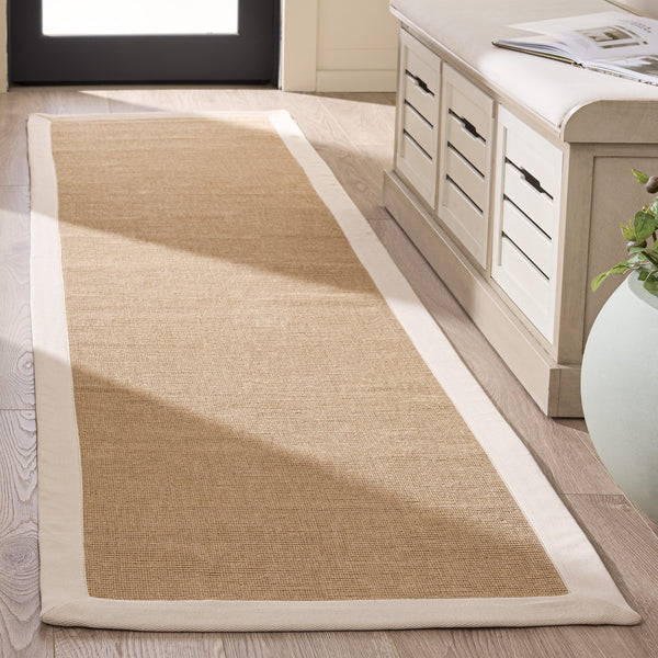 Safavieh Natural Handwoven Jute Rug In Ivory — Low-Profile Flatweave, Durable Artisanal Texture For Home Decor 6'-0" x 9'-0" NF194A-6